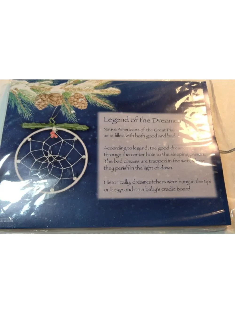 Dreamcatcher Christmas Ornament Bead Holly Accents